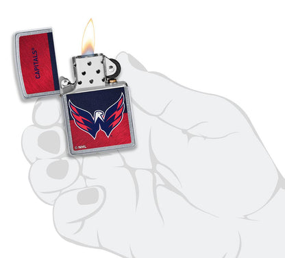 Zippo Washington Capitals® Icon Design Street Chrome Windproof Lighter