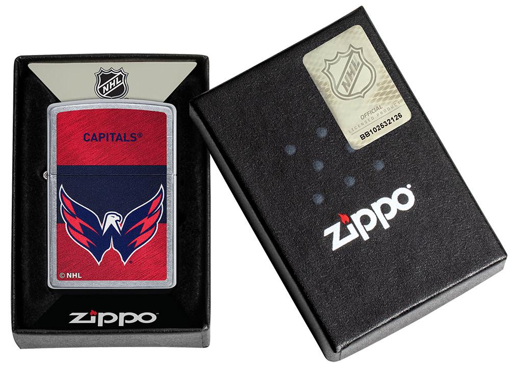 Zippo Washington Capitals® Icon Design Street Chrome Windproof Lighter