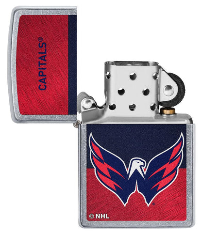 Zippo Washington Capitals® Icon Design Street Chrome Windproof Lighter
