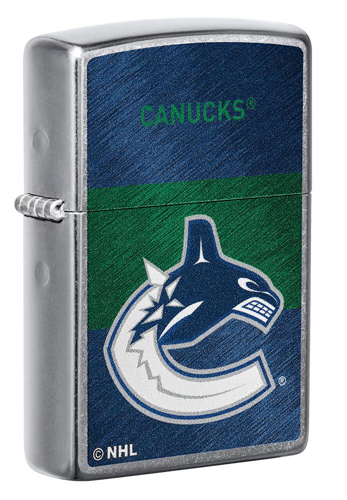Zippo Vancouver Canucks® Icon Design Street Chrome Windproof Lighter