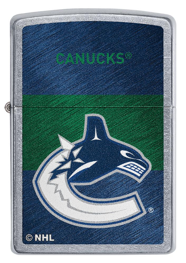 Zippo Vancouver Canucks® Icon Design Street Chrome Windproof Lighter