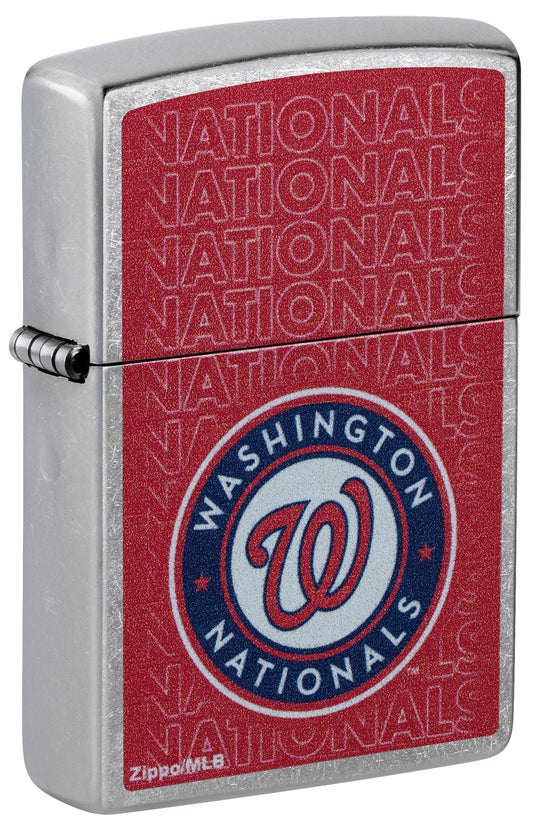 Zippo MLB® Washington Nationals® Logo Design Street Chrome Windproof Lighter