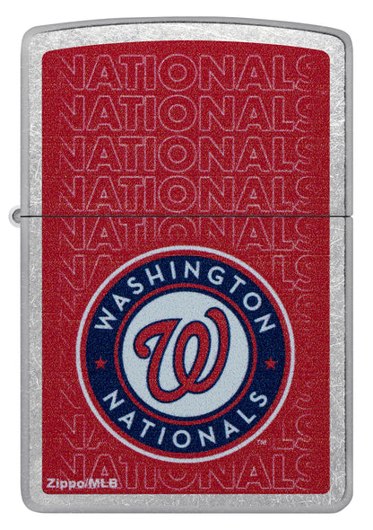 Zippo MLB® Washington Nationals® Logo Design Street Chrome Windproof Lighter