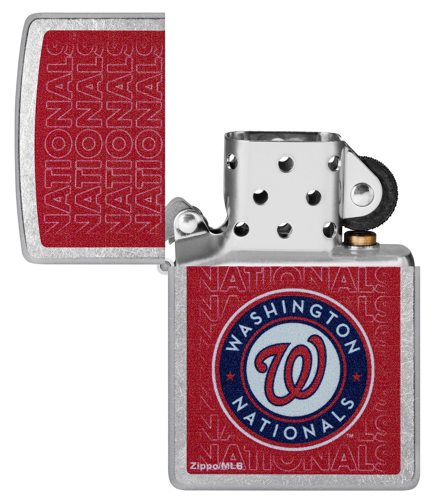 Zippo MLB® Washington Nationals® Logo Design Street Chrome Windproof Lighter