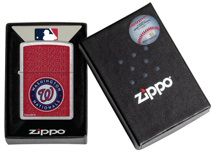 Zippo MLB® Washington Nationals® Logo Design Street Chrome Windproof Lighter