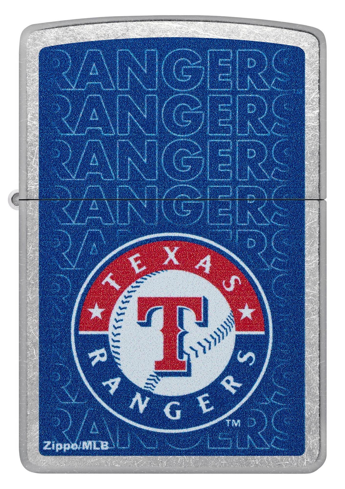 Zippo MLB® Texas Rangers™ Logo Design Street Chrome Windproof Lighter