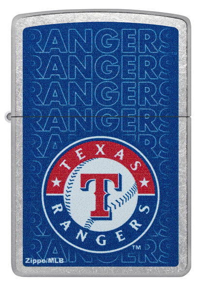Zippo MLB® Texas Rangers™ Logo Design Street Chrome Windproof Lighter