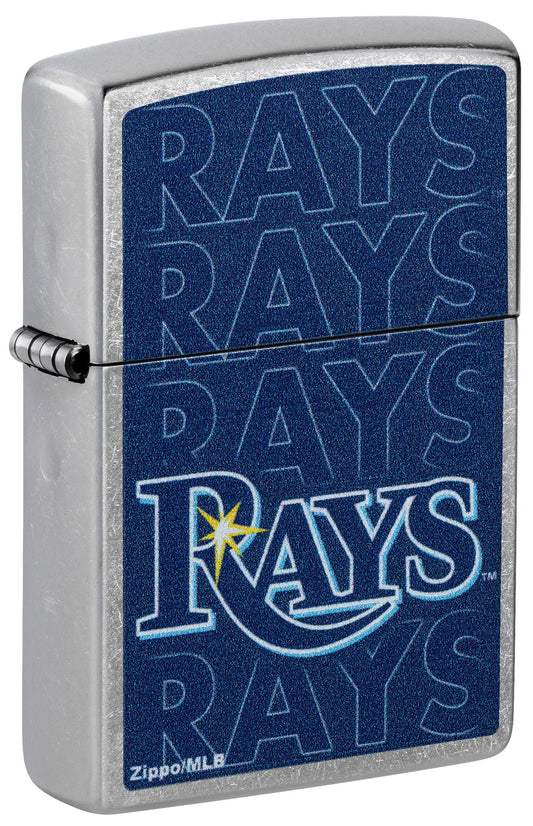 Zippo MLB® Tampa Bay Rays™ Logo Design Street Chrome Windproof Lighter