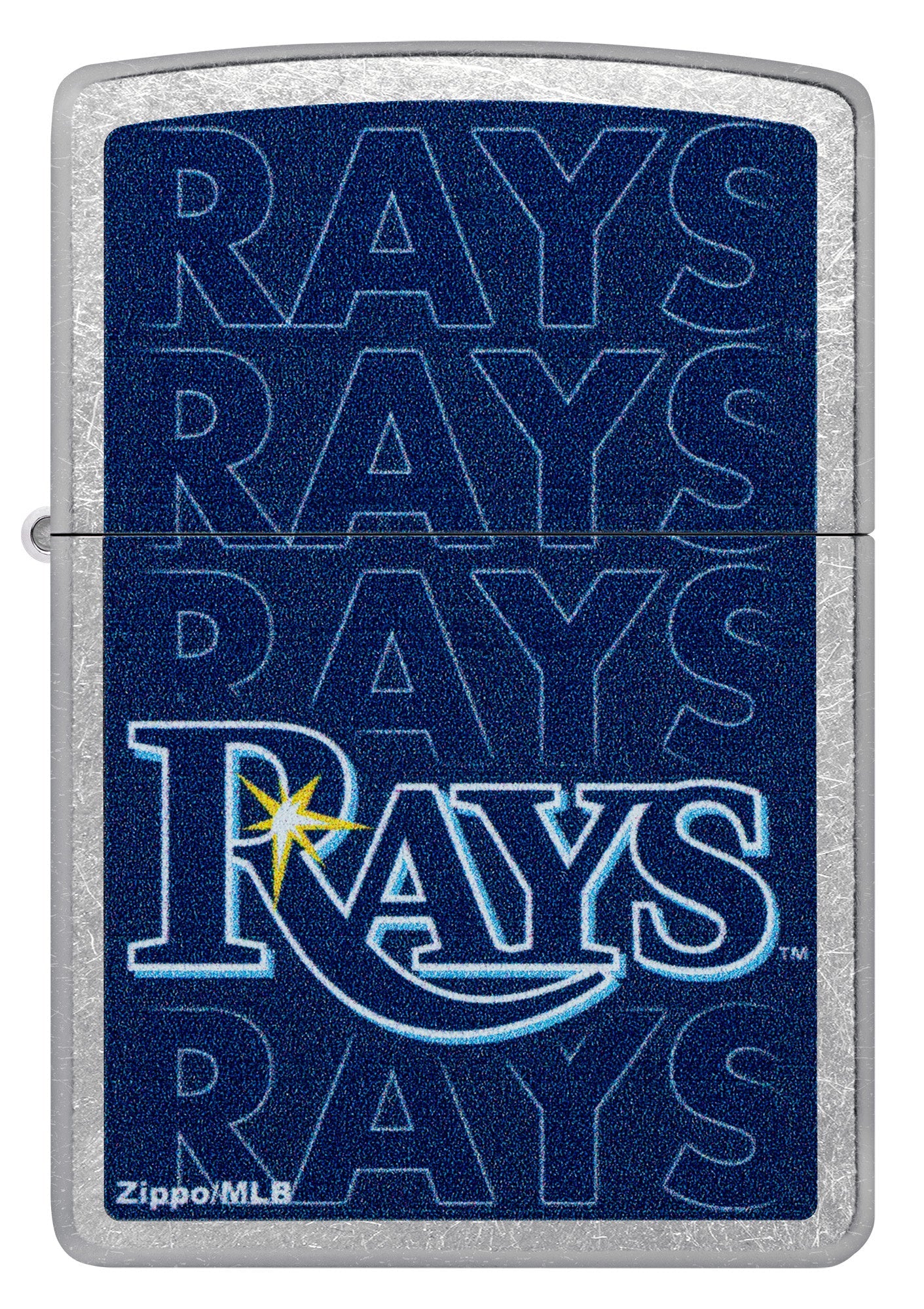 Zippo MLB® Tampa Bay Rays™ Logo Design Street Chrome Windproof Lighter