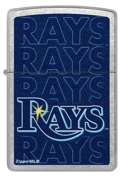 Zippo MLB® Tampa Bay Rays™ Logo Design Street Chrome Windproof Lighter