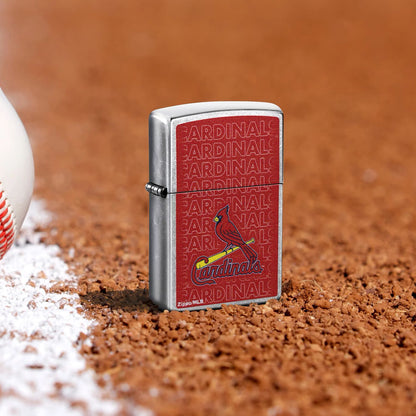 Zippo MLB® St. Louis Cardinals™ Logo Design Street Chrome Windproof Lighter