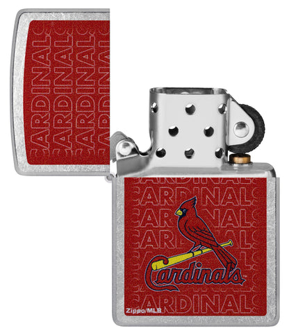 Zippo MLB® St. Louis Cardinals™ Logo Design Street Chrome Windproof Lighter