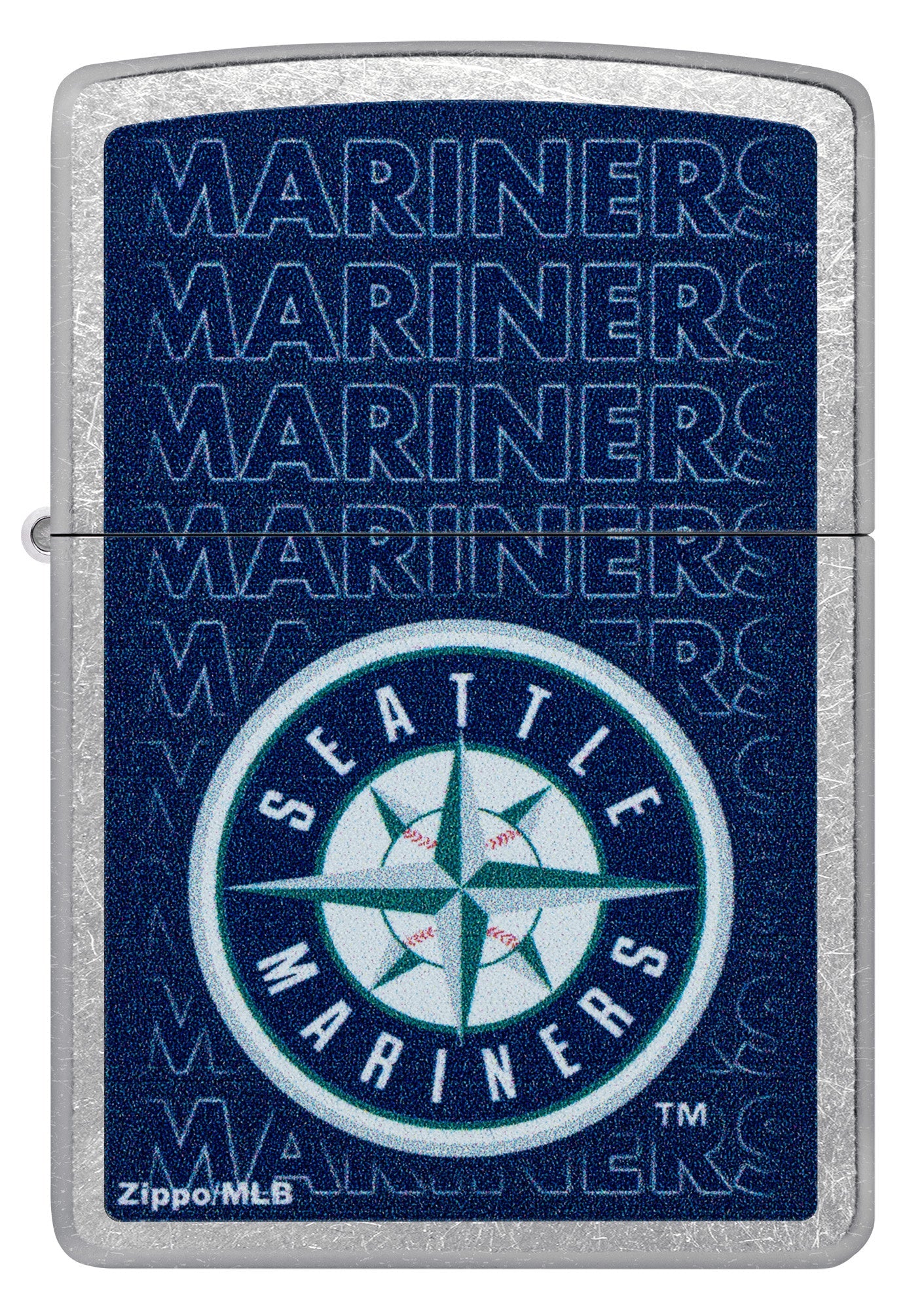 Zippo MLB® Seattle Mariners™ Logo Design Street Chrome Windproof Lighter