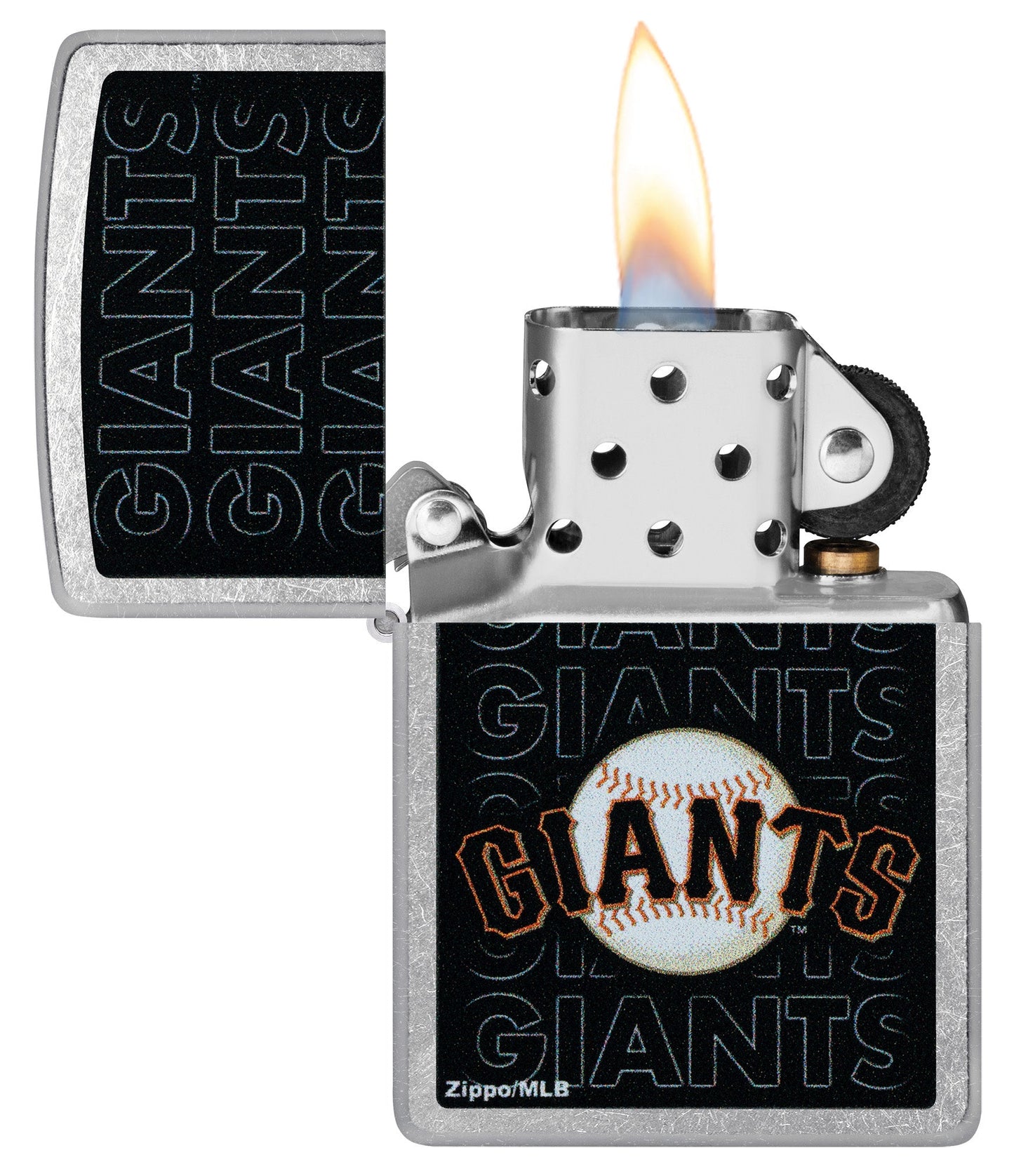 Zippo MLB® San Francisco Giants™ Logo Design Street Chrome Windproof Lighter
