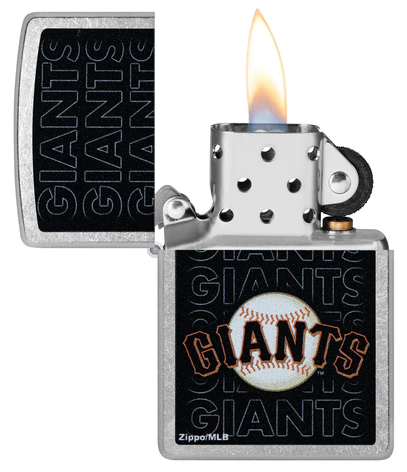 Zippo MLB® San Francisco Giants™ Logo Design Street Chrome Windproof Lighter