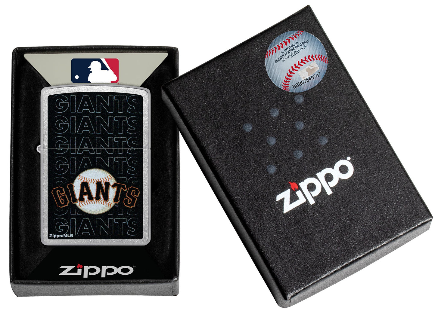 Zippo MLB® San Francisco Giants™ Logo Design Street Chrome Windproof Lighter
