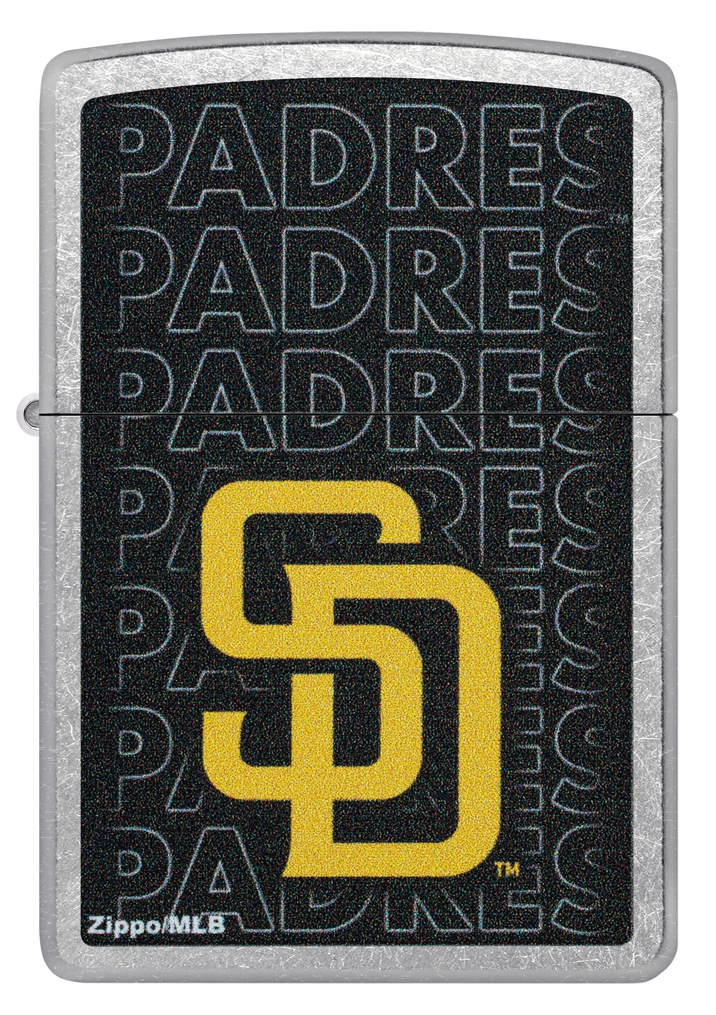 Zippo MLB® San Diego Padres™ Logo Design Street Chrome Windproof Lighter
