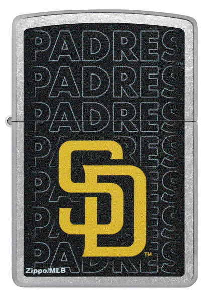 Zippo MLB® San Diego Padres™ Logo Design Street Chrome Windproof Lighter