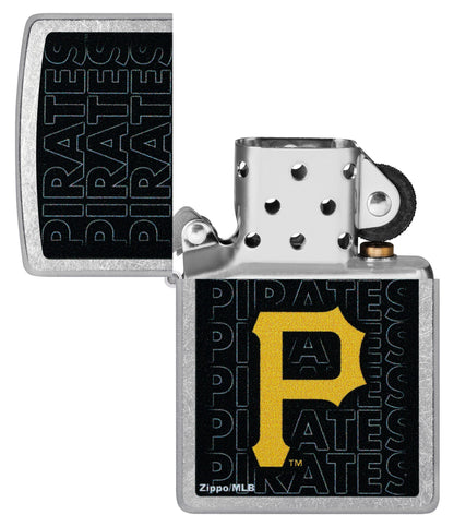Zippo MLB® Pittsburgh Pirates™ Logo Design Street Chrome Windproof Lighter