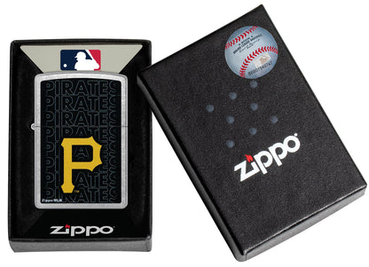 Zippo MLB® Pittsburgh Pirates™ Logo Design Street Chrome Windproof Lighter