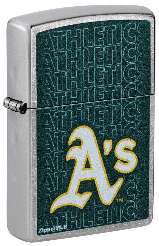 Zippo MLB® Athletics™ Logo Design Street Chrome Windproof Lighter