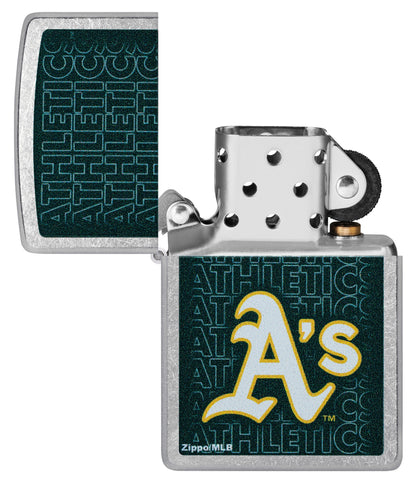 Zippo MLB® Athletics™ Logo Design Street Chrome Windproof Lighter