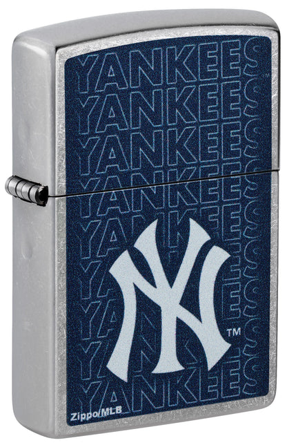 Zippo MLB® New York Yankees™ Logo Design Street Chrome Windproof Lighter