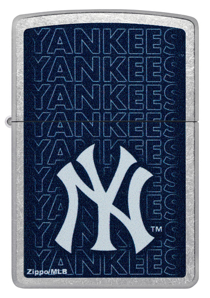 Zippo MLB® New York Yankees™ Logo Design Street Chrome Windproof Lighter
