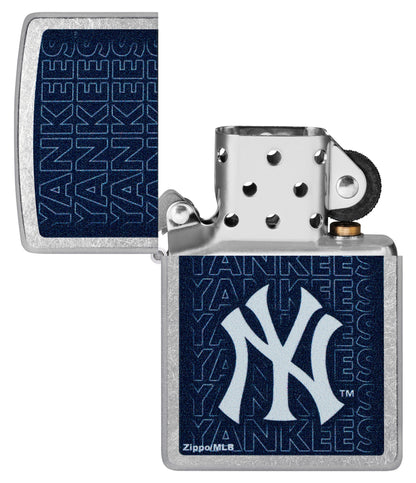 Zippo MLB® New York Yankees™ Logo Design Street Chrome Windproof Lighter