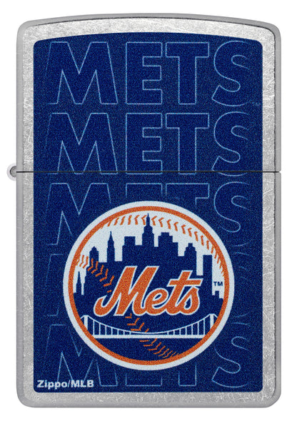 Zippo MLB® New York Mets™ Street Chrome Windproof Lighter
