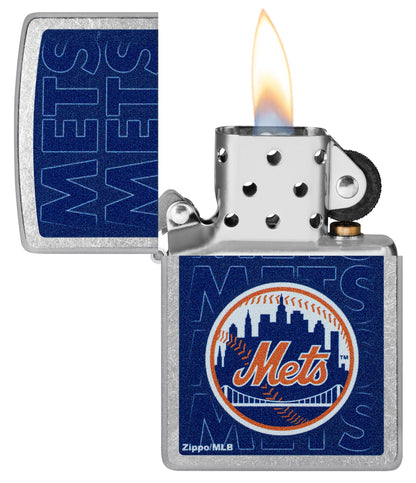 Zippo MLB® New York Mets™ Street Chrome Windproof Lighter