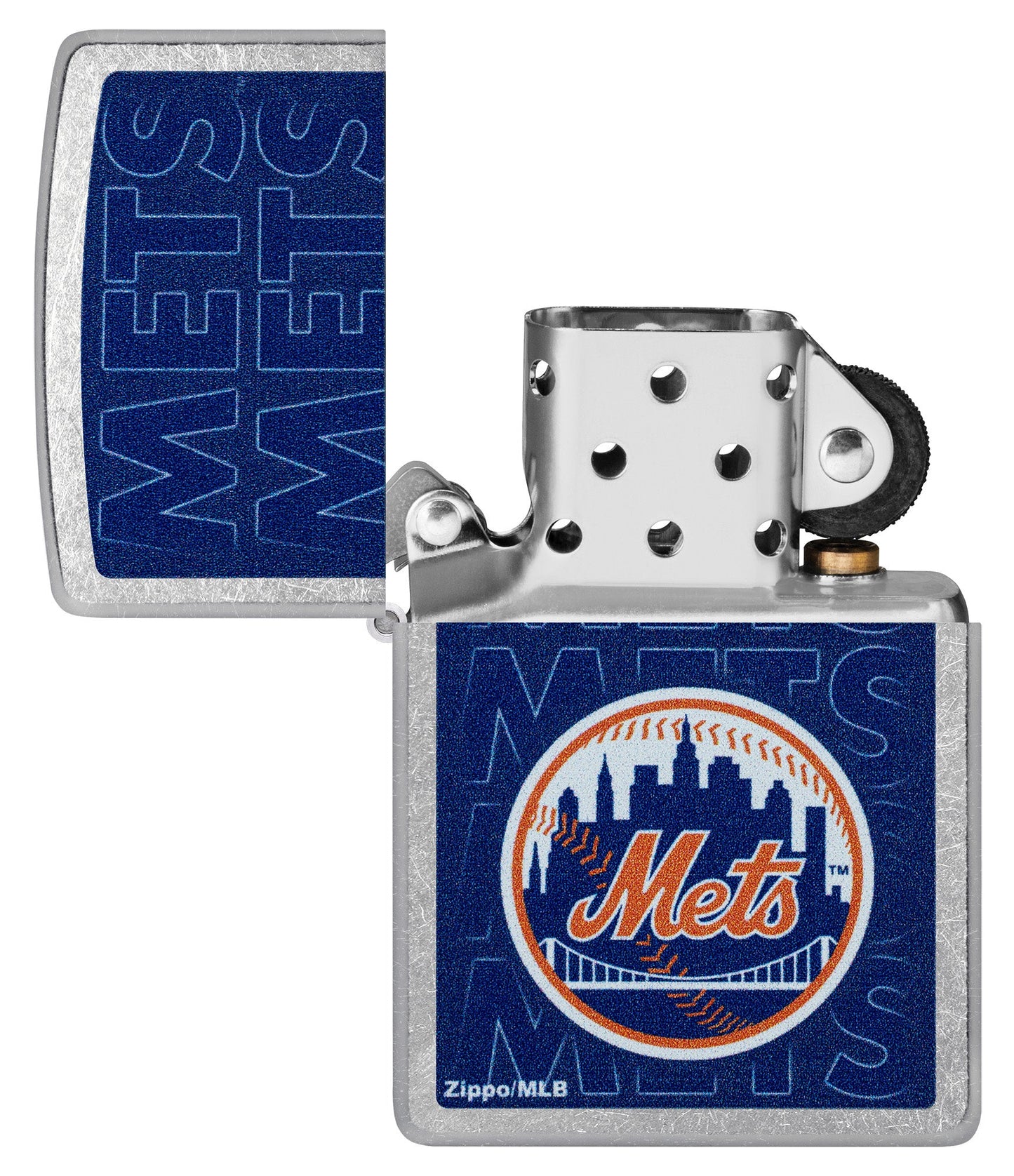 Zippo MLB® New York Mets™ Street Chrome Windproof Lighter