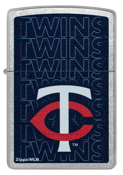 Zippo MLB® Minnesota Twins™ Logo Design Street Chrome Windproof Lighter