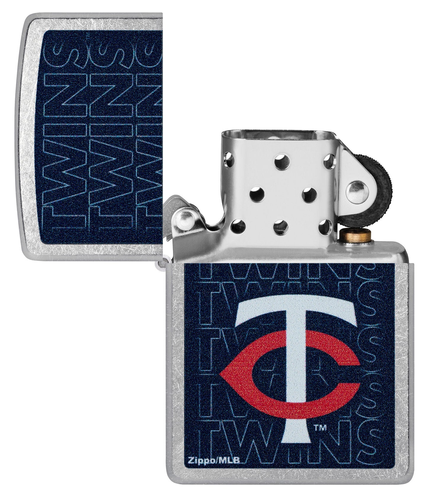 Zippo MLB® Minnesota Twins™ Logo Design Street Chrome Windproof Lighter