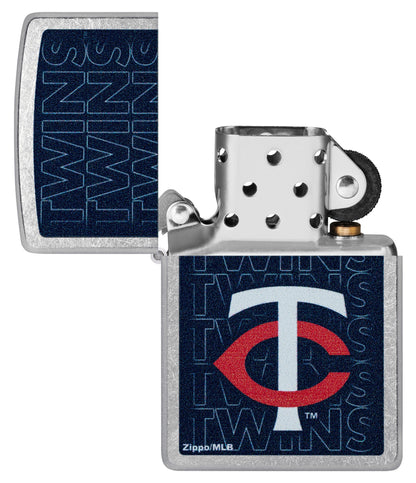 Zippo MLB® Minnesota Twins™ Logo Design Street Chrome Windproof Lighter