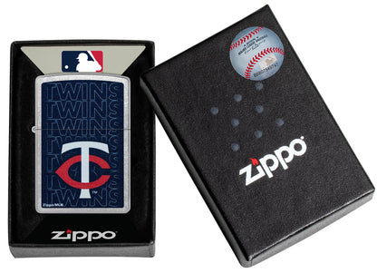 Zippo MLB® Minnesota Twins™ Logo Design Street Chrome Windproof Lighter