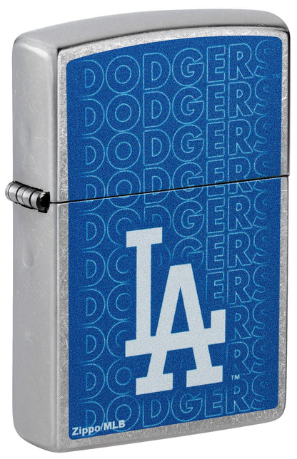 Zippo MLB® Los Angeles Dodgers® Logo Design Street Chrome Windproof Lighter
