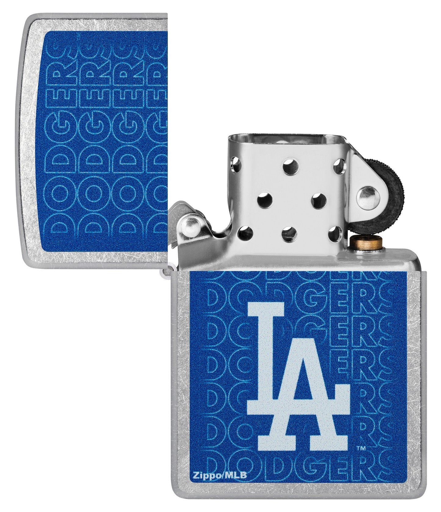 Zippo MLB® Los Angeles Dodgers® Logo Design Street Chrome Windproof Lighter