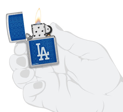 Zippo MLB® Los Angeles Dodgers® Logo Design Street Chrome Windproof Lighter