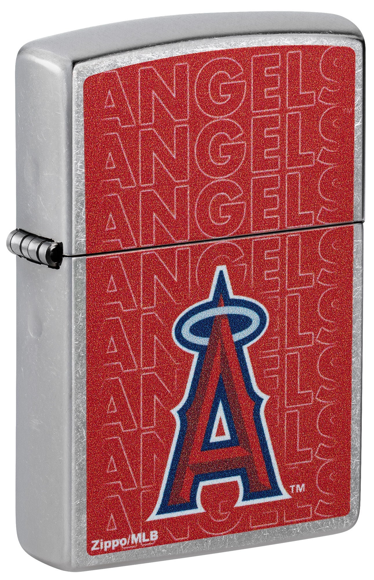 Zippo MLB® Los Angeles Angels™ Logo Design Street Chrome Windproof Lighter