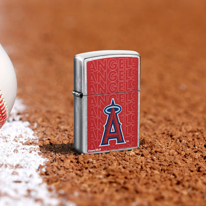 Zippo MLB® Los Angeles Angels™ Logo Design Street Chrome Windproof Lighter