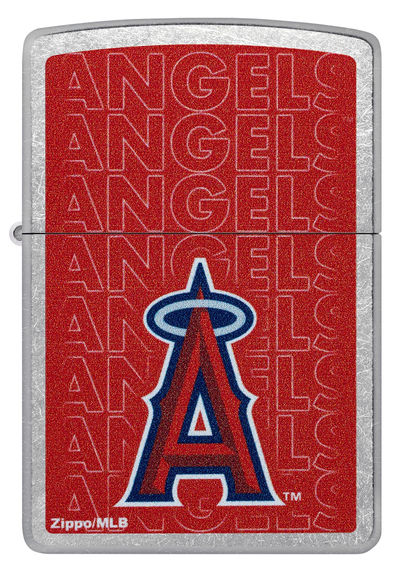Zippo MLB® Los Angeles Angels™ Logo Design Street Chrome Windproof Lighter