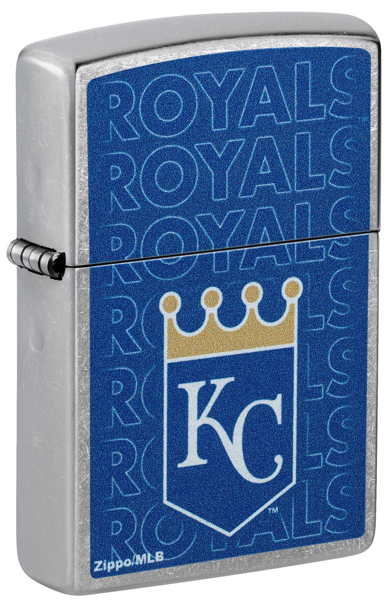 Zippo MLB® Kansas City Royals™ Logo Design Street Chrome Windproof Lighter