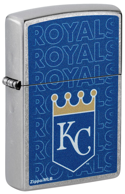 Zippo MLB® Kansas City Royals™ Logo Design Street Chrome Windproof Lighter
