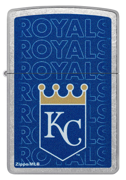 Zippo MLB® Kansas City Royals™ Logo Design Street Chrome Windproof Lighter