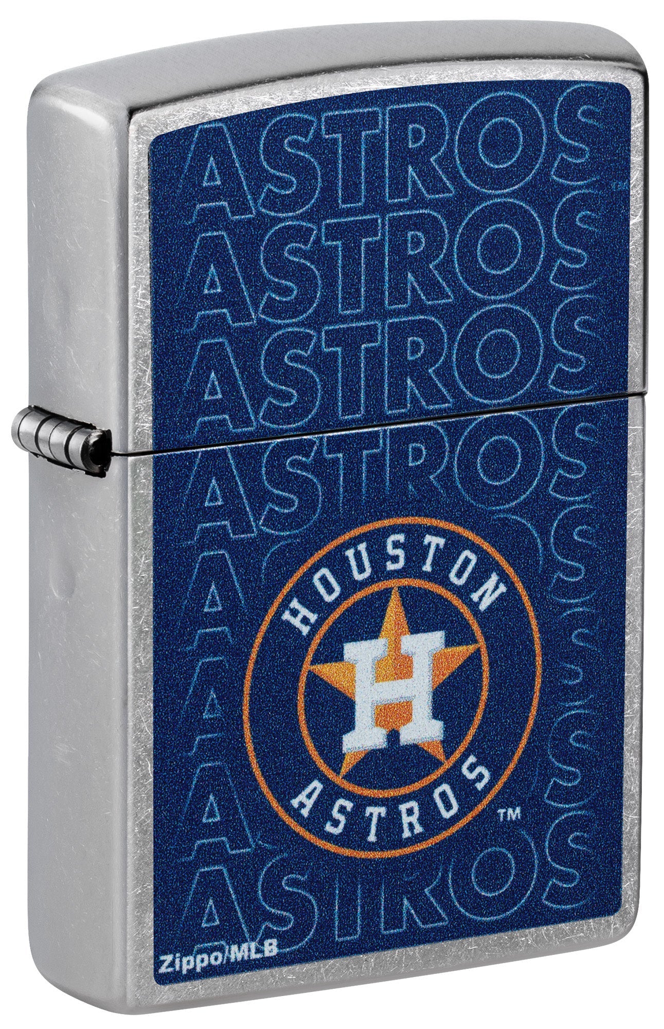 Zippo MLB® Houston Astros™ Logo Design Street Chrome Windproof Lighter