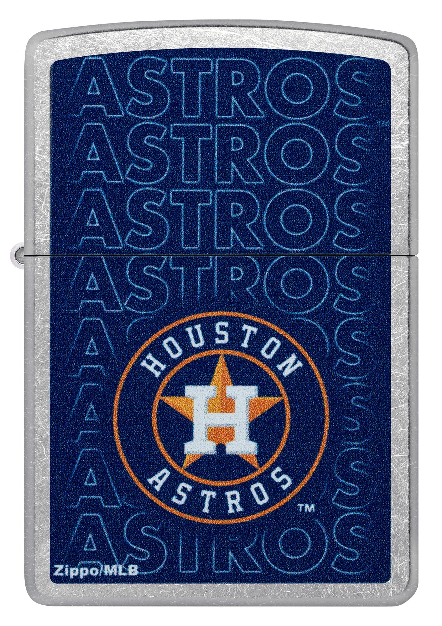 Zippo MLB® Houston Astros™ Logo Design Street Chrome Windproof Lighter