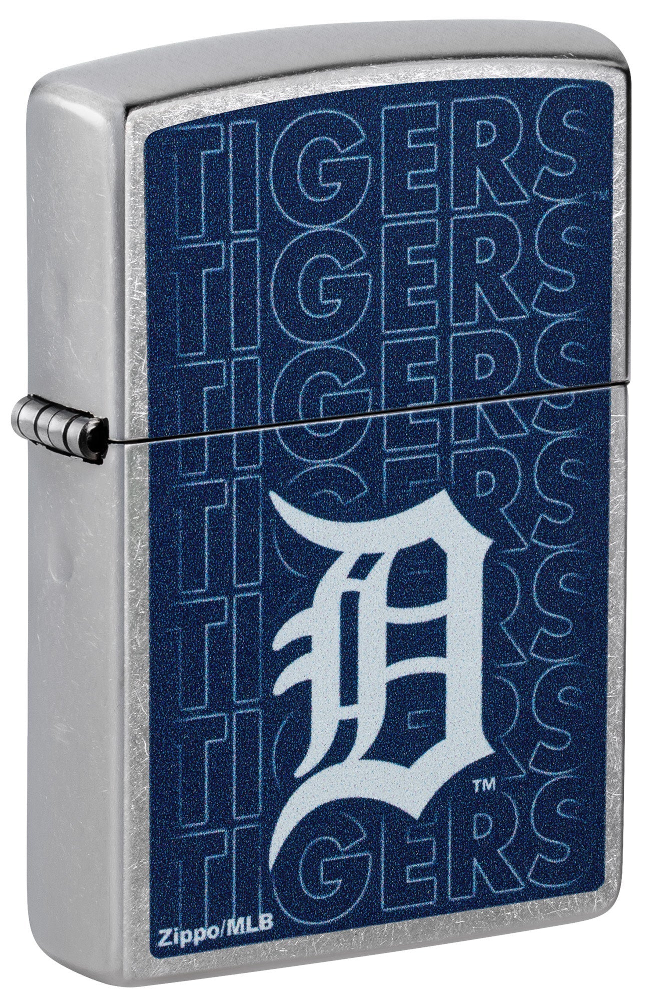Zippo MLB® Detroit Tigers™ Logo Design Street Chrome Windproof Lighter