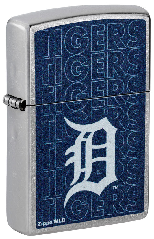 Zippo MLB® Detroit Tigers™ Logo Design Street Chrome Windproof Lighter