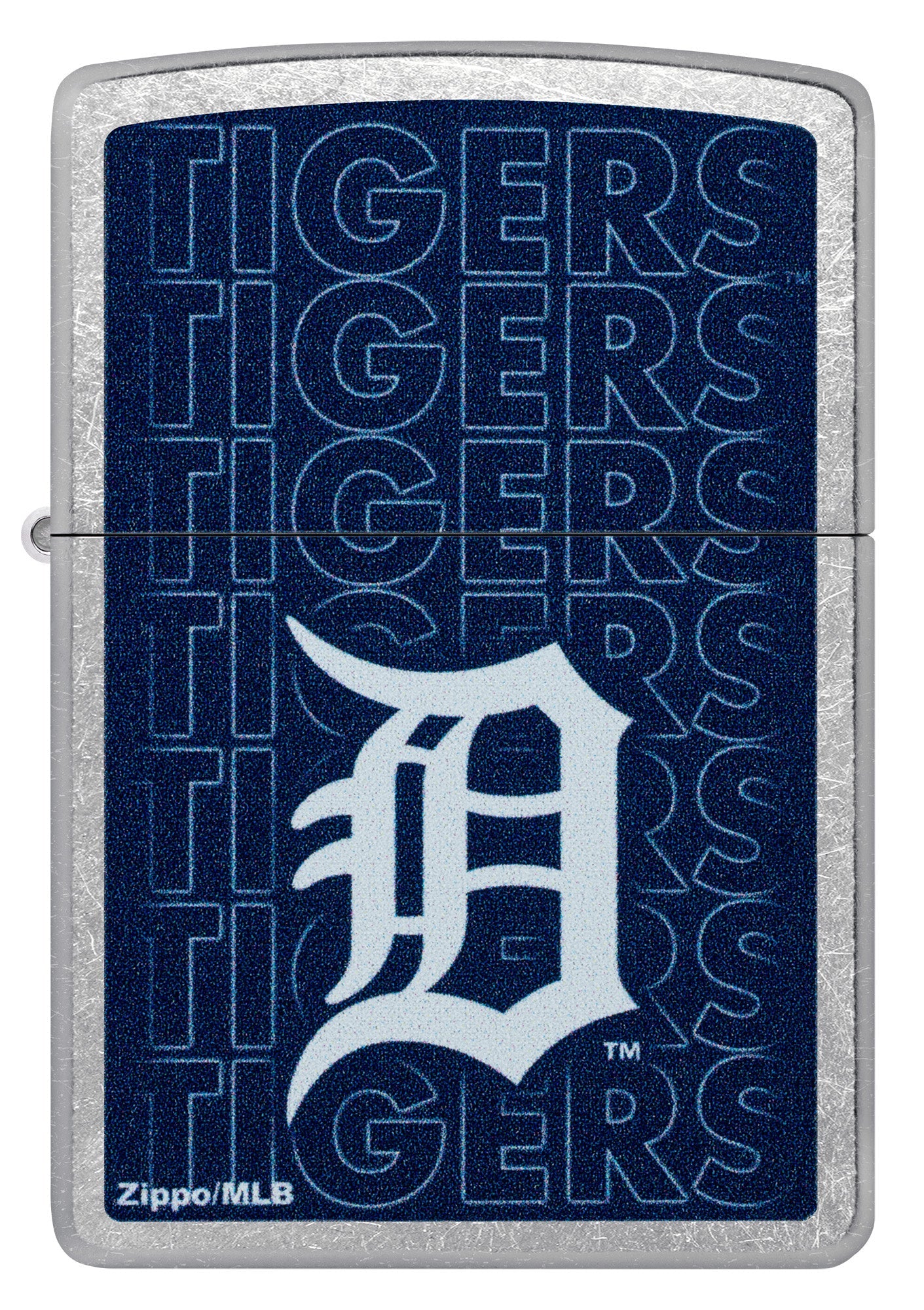 Zippo MLB® Detroit Tigers™ Logo Design Street Chrome Windproof Lighter